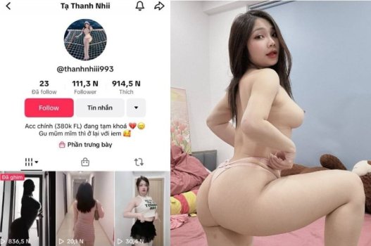 Tạ Thanh Nhi với làn da trắng mịn, vòng mông to và tư thế doggy gây nghiện trên TikTok
